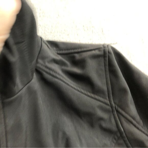 Lauren Ralph Lauren Womens Jacket Medium Quilted Bib Hooded Softshell Black - Picture 15 of 16